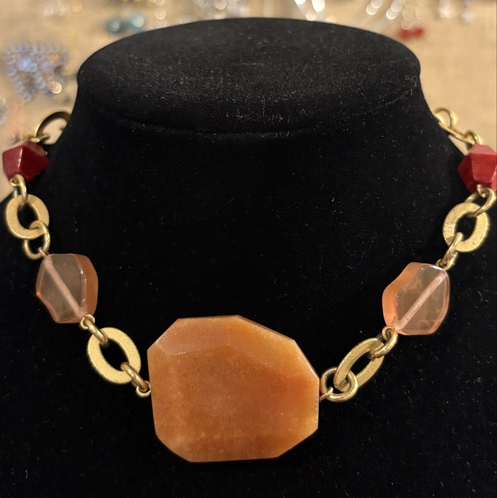 Axelle Creations Elegant Gold and Orange Bracelet